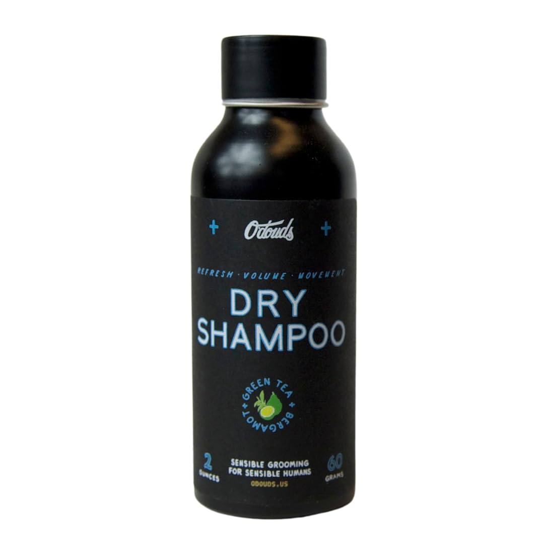O’Douds Dry Shampoo Powder – Refreshing, Revitalizing & Volumizing Formula – Helps Absorbs Excess Oil – Natural, Vegan, PLant-Based Ingredients – Green Tea & Bergamot Scent – 4oz