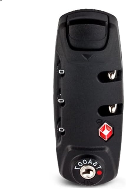 Customs Lock Zipper Bags Fixed Lock Fixed Safety Lock TSA007 Authentication Password Lock Black- Industrial Hardware