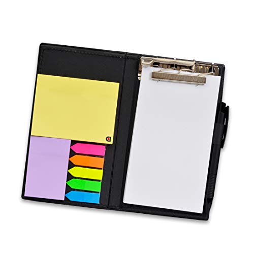 Image of COI Desk Organizer Gift Set - Sticky Notes, Memo Pads, Pen & Note Holder for Office, School, Home | Compact Stationery Organizer for Desk (White)