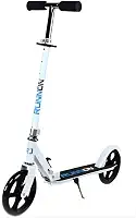 Patinete Adulto com Suporte de Parada, Branco, Rodas Grandes, Dobrável