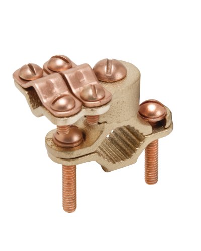 Burndy C11HD4/0DB Cast Bronze Ground Clamp, 1.56