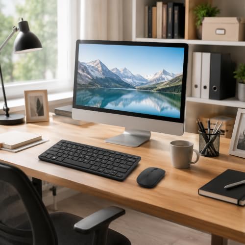 Juego de ratón y teclado inalámbrico para un escritorio minimalista, ordenado y sin cables 7