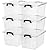 Citylife 22 QT Clear Plastic Storage Bins with Lids Stackable and Nestable Storage Boxes with Lids Large Plastic Storage Containers for Garage, Closet, Kitchen, 6 Packs