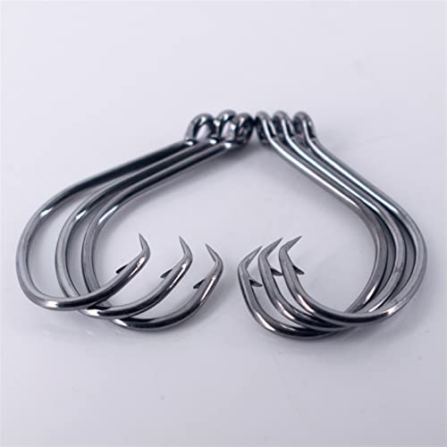 HNHYNSY Angelhaken 20 Teile/los Starke Japan Angelhaken Kreis Fisihhooks Crooked Head Barrebetthaken Angeln for Große… – Bild 6