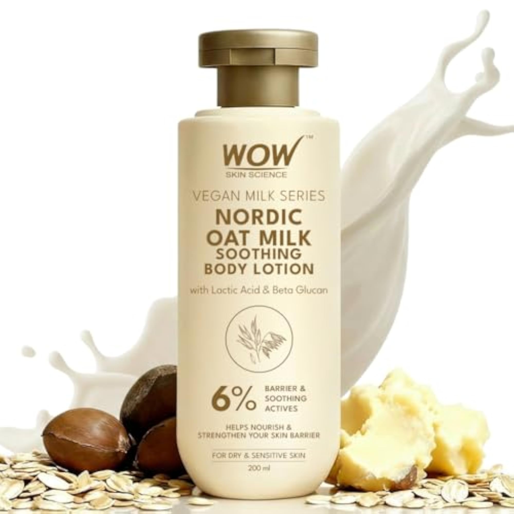 WOW Skin Science Vegan Nordic Oat Milk Body Lotion, 200ml
