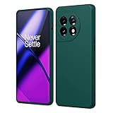 LEKEVO Compatible with OnePlus 11 Case, 1+11 Smooth Soft Liquid Silicone Case, Gel Rubber Shockproof Full Body Protective Phone Cover for One Plus 11 5G (Green)