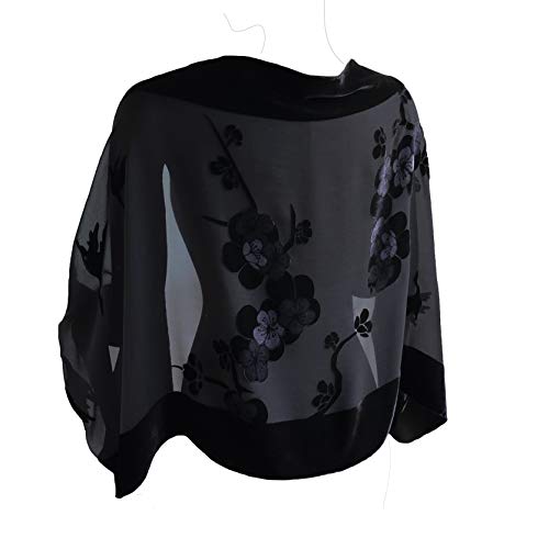 Silk Base Burn-out Velvet Shawl, 71