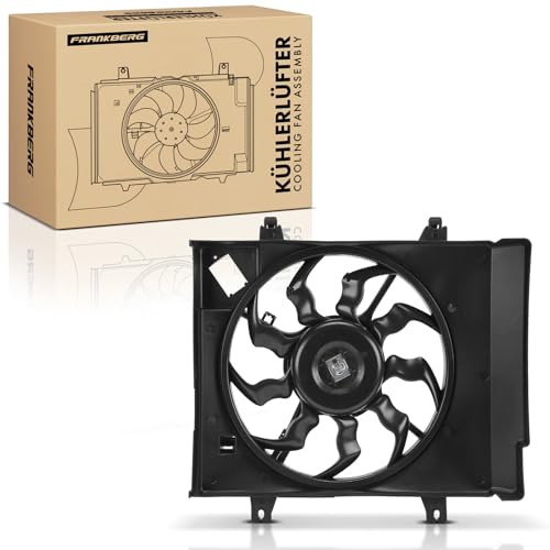 Frankberg Ventilador del radiador Rueda del ventilador Radiador de agua Compatible con Picanto SA 1.1 1.0 1.1 CRDi 2004-2011 Replace# 2538007000