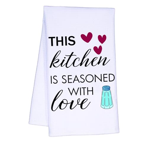 This-Kitchen-is-Seasoned-with-Love-Funny-Kitchen-Towels-Absorbent-Waffle-Dish-Towels-Kitchen-Towel-Decor-Housewarming-Gifts-for-Women-Cool-Kitchen-Towel-Gifts-for-Friends This Kitchen is Seasoned with Love Funny Kitchen Towels Absorbent Waffle Dish Towels Kitchen Towel Decor Housewarming Gifts for Women Cool Kitchen Towel Gifts for Friends