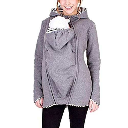 Suncaya Felpe con Cappuccio 2 in 1 Donna Felpe del Portare Neonato Mommy Kangaroo Sleeping Bags Felpa per maternità Cappotto con Cappuccio Autunno e Inverno per Maglione da Portare in Gravidanza
