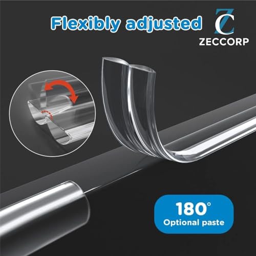 Image of Zeccorp 5-Meter Silicone Edge Protector Strip | Baby Corner Guards for Sharp Edges | Table, Bed & Furniture Safety Protectors | Baby Proofing Corner Guards & Edge Safety for Sharp Edges (Pack of 6)