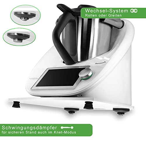 coolina Premium Gleitbrett für den Thermomix - Passend für TM5, TM6 & TM31 - Hochwertiger Gleiter - Aus Acryl - Weiß