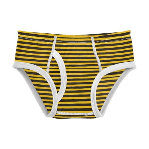 Boys' Exclusive Briefs Toddler Underwear 95% Combed Cotton Boxerbriefs 2T Yellow Black Stripes 29