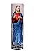 Sacred Heart of Jesus Christ, LED Flameless Candle, W/Fleur de lis Cross Wall Sconce, 6 Hour Timer