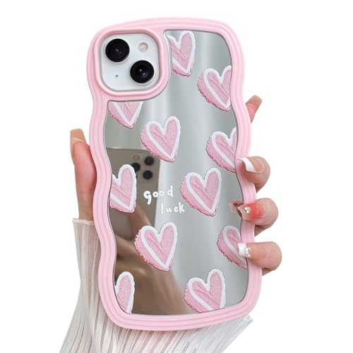 Coque iPhone 14 Plus tendance cœurs roses pour selfies parfaits