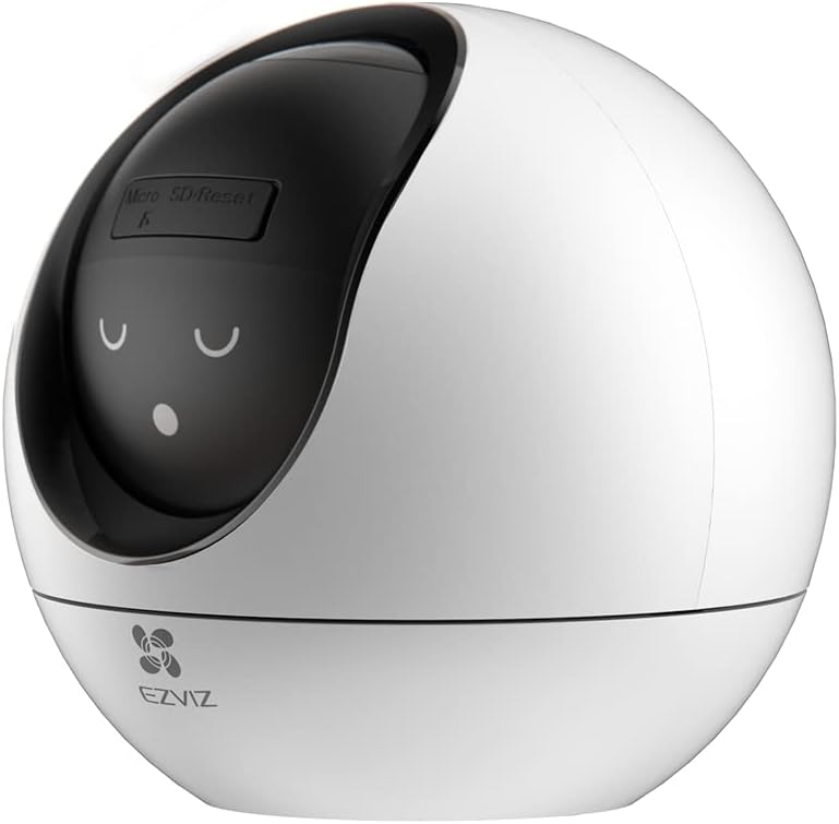 C6 Security WiFi Camera, 2K+ Indoor Home camera with AI Powered Human & Pet & Sound Detection, Night Vision, Auto-Zoom Tracking, Two Way Audio & Calling, 2.4G/5G WiFi, SD Card/Cloud Storage