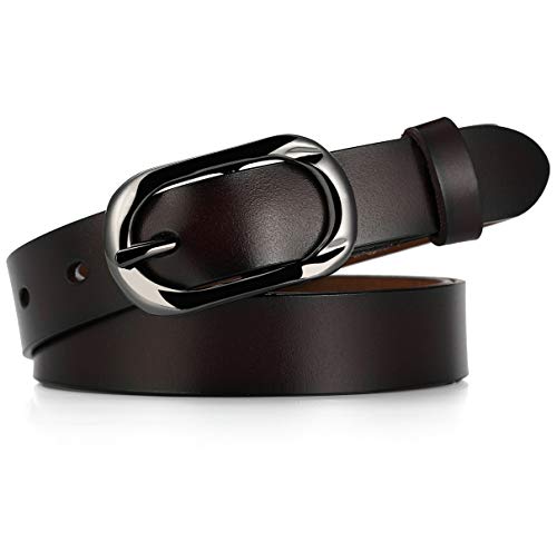 MRACSIY Mujeres Hebilla De Pasador Cinturón Antiguo Casual (Marrón01)