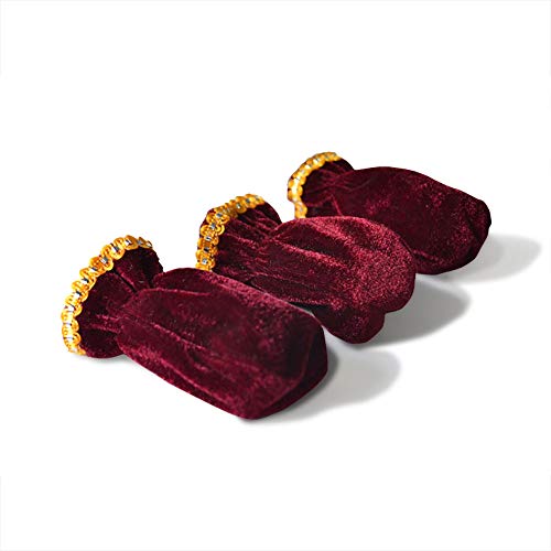 NUZAMAS - Juego de 3 fundas protectoras para pedales de piano, color rojo