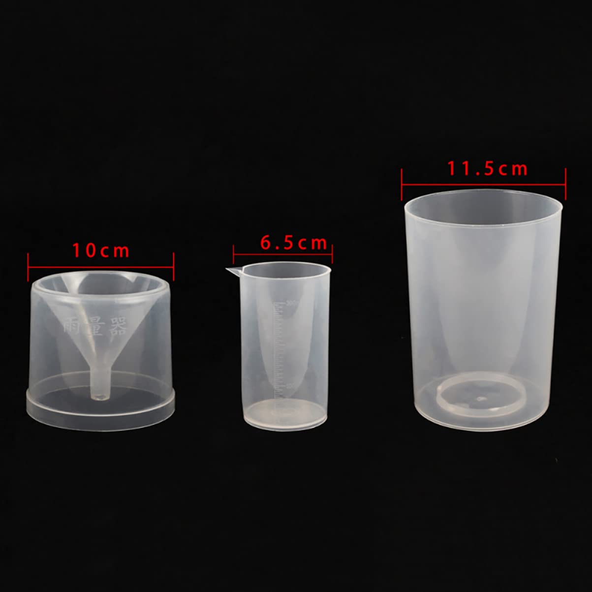 Yardwe 3 Juegos pluviómetro manómetro de rociadores herramienta de riego agua medidor de pasto manual básico vaso medidor de lluvia vaso medidor de plastico tazas medidoras el plastico