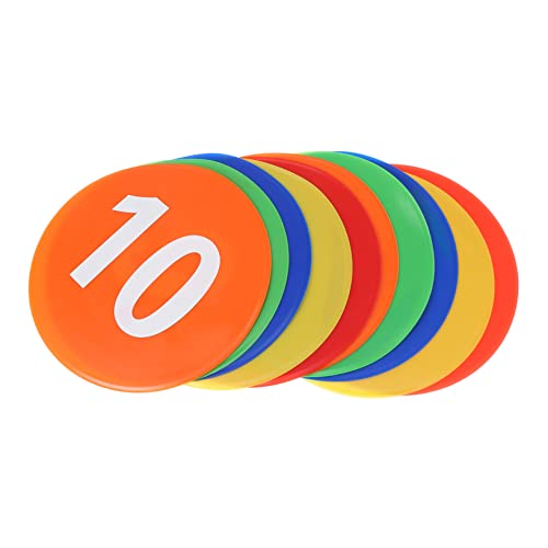 Yardwe PVC Soccer Training Sign Plates Sports Markers 1 Set High Recognition Smooth Front Grain Back Design