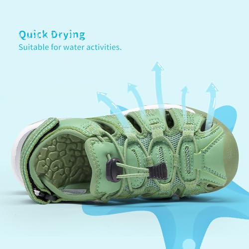 Image of DREAM PAIRS Boys Girls Summer Outdoor Athletic Sport Sandals Walking Water Hiking Hook and Loop Adjustable Multicolor for Toddler /Little /Big Kids