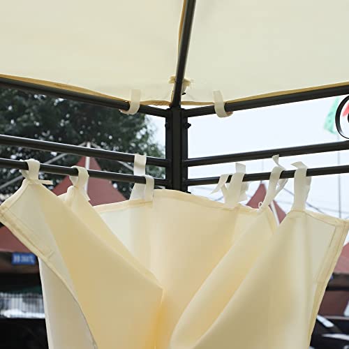 Outsunny Gazebo da Giardino 4x3M 6 Pareti