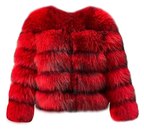 loveimgs Women Warm Fluffy Cropped Puffer Jacket Faux Fur Coat Crop Parka Collarless Winter Teddy Bear Coat Overcoat3