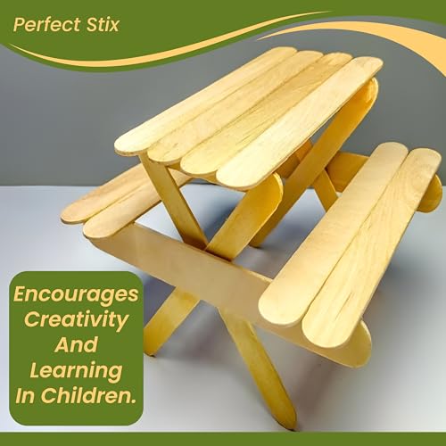 Perfect Stix PS2JUMBOCRAFT-500CT Wooden Poplar Wood Craft Sticks. Jumbo Size thumb #4