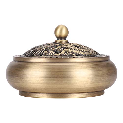 Incense Burner Holder, Antique Brass Dragon Incense Cone Burner With Incense Stick Holder For Cone Incense, Charcoal Disc, Coil Incense, 3.5 X 2.4In #TOP7