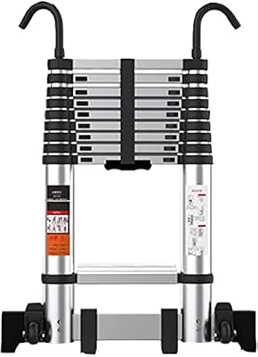 Ladders,Telesladder Loft Ladder Aluminum Folding Telesladder Anti Slip Safety for Outdoor Indoor Roof Work/7Ft/2.3M