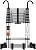 Ladders,Telesladder Loft Ladder Aluminum Folding Telesladder Anti Slip Safety for Outdoor Indoor Roof Work/7Ft/2.3M