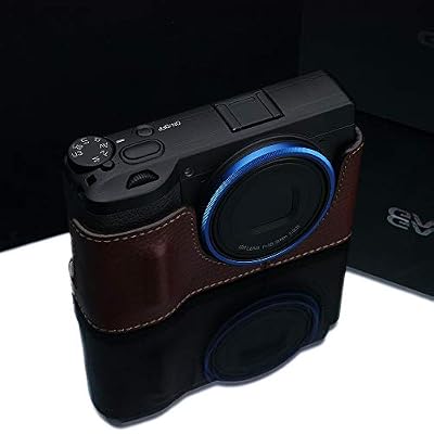 Gariz HG-GRIIIBR Genuine Leather Half Case for Ricoh GR III, Brown