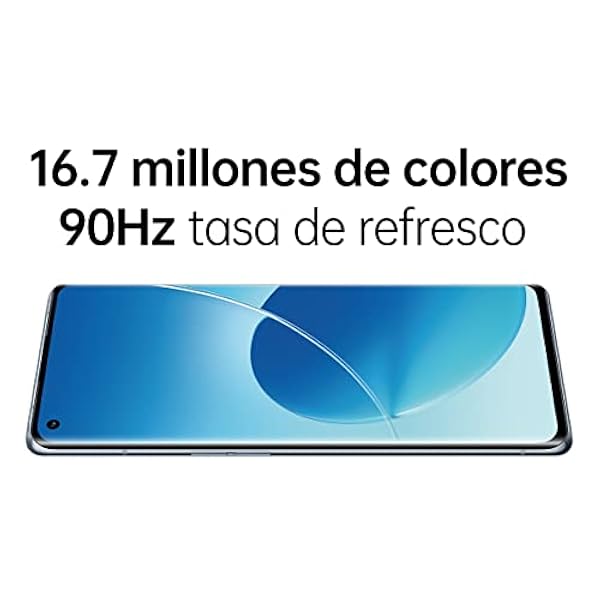 OPPO Reno 6 Pro 5G Blue artic - AMOLED FHD 6,55" 90Hz, Quad-Camara 50MP 16MP 13MP 2MP, Snapdragon 870 5G, 12GB RAM 256GB Almacenamiento, Carga rápida 65W y 4500mAh
