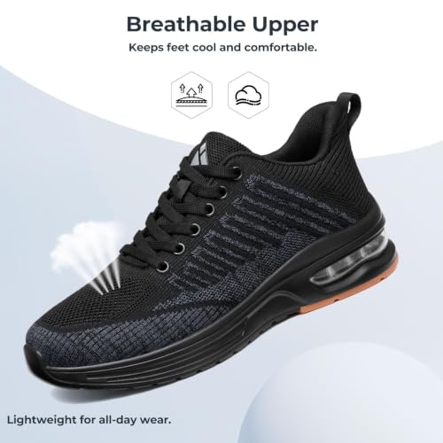 Image of Mishansha Running Shoes for Men Sneakers Air Cushion Walking Shoes Comfortable Tennis Shoes Breathable Trail Running Shoes US Men 7-15