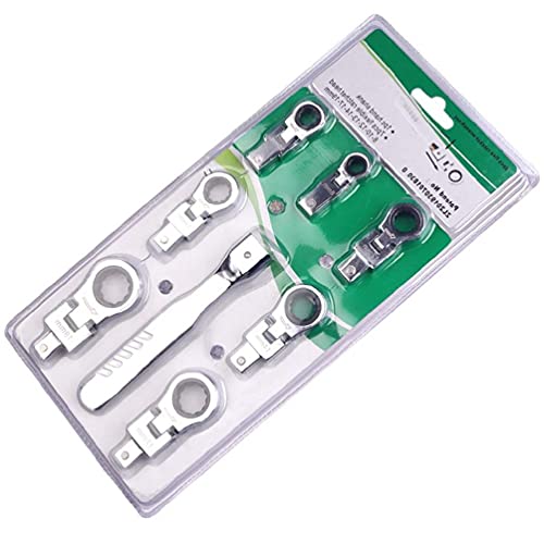 Youlin 72 Gear Shaking Head Juego de llaves de trinquete portátiles intercambables Llave combinada giratoria de 180 ° Llave de trinquete intercambiable extraíble antideslizante Cover