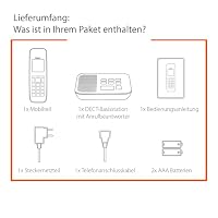 Gigaset E290A - Schnurloses Senioren-Telefon mit Anrufbeantworter und großen Tasten - großes Display, Zielwahltasten für wichtige Nummern, Verstärker-Funktion für extra lautes Hören, schwarz – Ansicht 6
