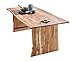 Produktbild SAM Esszimmertisch 120x80 cm Henry, Akazienholz massiv & naturfarben, Baumkantentisch mit Holzgestell, Tischplatte 26 mm