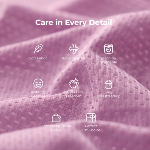 Image of Momcozy Baby Carrier AirMesh - The Perfect Summer Water Sling for Newborns to Toddler 8-33 lbs - Cooling, Breathable and Lightweight Baby Wrap, Nice for Summer, Pool, Beach, Swimming, Lavender Mist