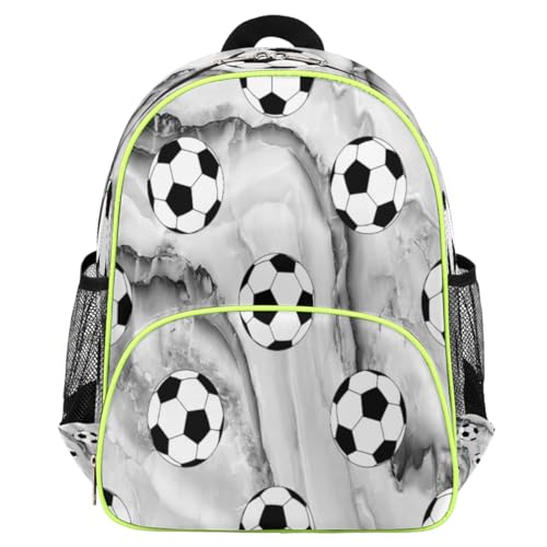 Sac à dos marbré football gris pour école et crèche
