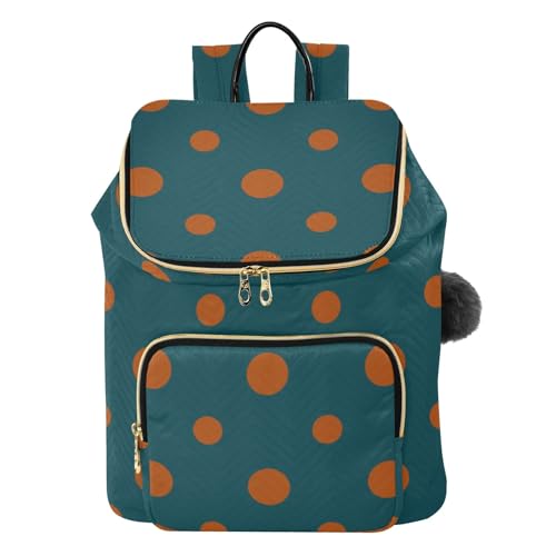 Sac à dos orange à pois tendance et sécurisé pour vos weekends prolongés