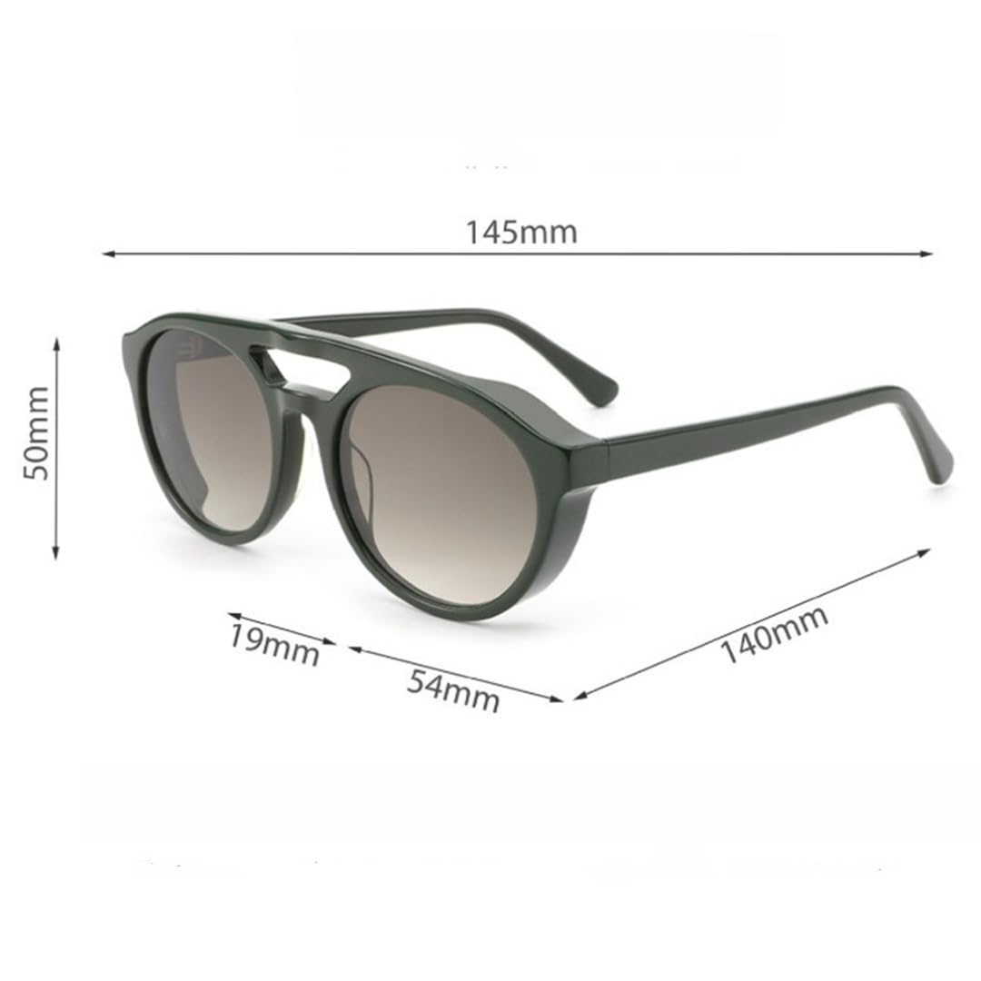 Gafas de sol gruesas polarizadas de acetato estilo punk para hombre y mujer, protección UV400.