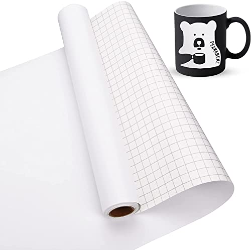 Lya Vinyl Vinilo adesivo 30,5 cm x 457,5 cm pellicola adesiva bianco opaco, vinile bianco per La maggior parte delle macchine da taglio per Regali Fai Da Te, Tazza, Finestra, Ceramica, Plastica