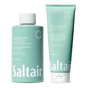 Saltair KP Rough & Bumpy Skin Bundle | 5% Glycolic Scrub & Milk | 2 Piece | Coordinated formulas for comfortable daily care, easy layering, and a soft-feeling finish