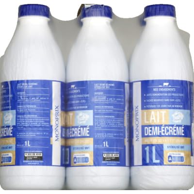 Monoprix Lait Demi Écrémé 6x1L