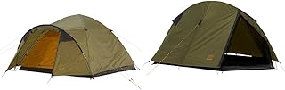 Grand Canyon Topeka 3 - Kuppelzelt für 3 Personen & CARDOVA 1 - Tunnelzelt für 1-2 Personen | Ultra-leicht, wasserdicht, kleines Packmaß | Zelt für Trekking, Camping, Outdoor | Capulet Olive (Grün)