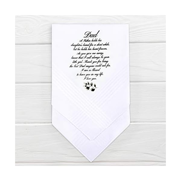 W&F GIFT Mutter und Vater der Braut Geschenke | Hochzeitsgeschenk Taschentuch Set für Eltern der Braut von der Tochter… – Bild 10