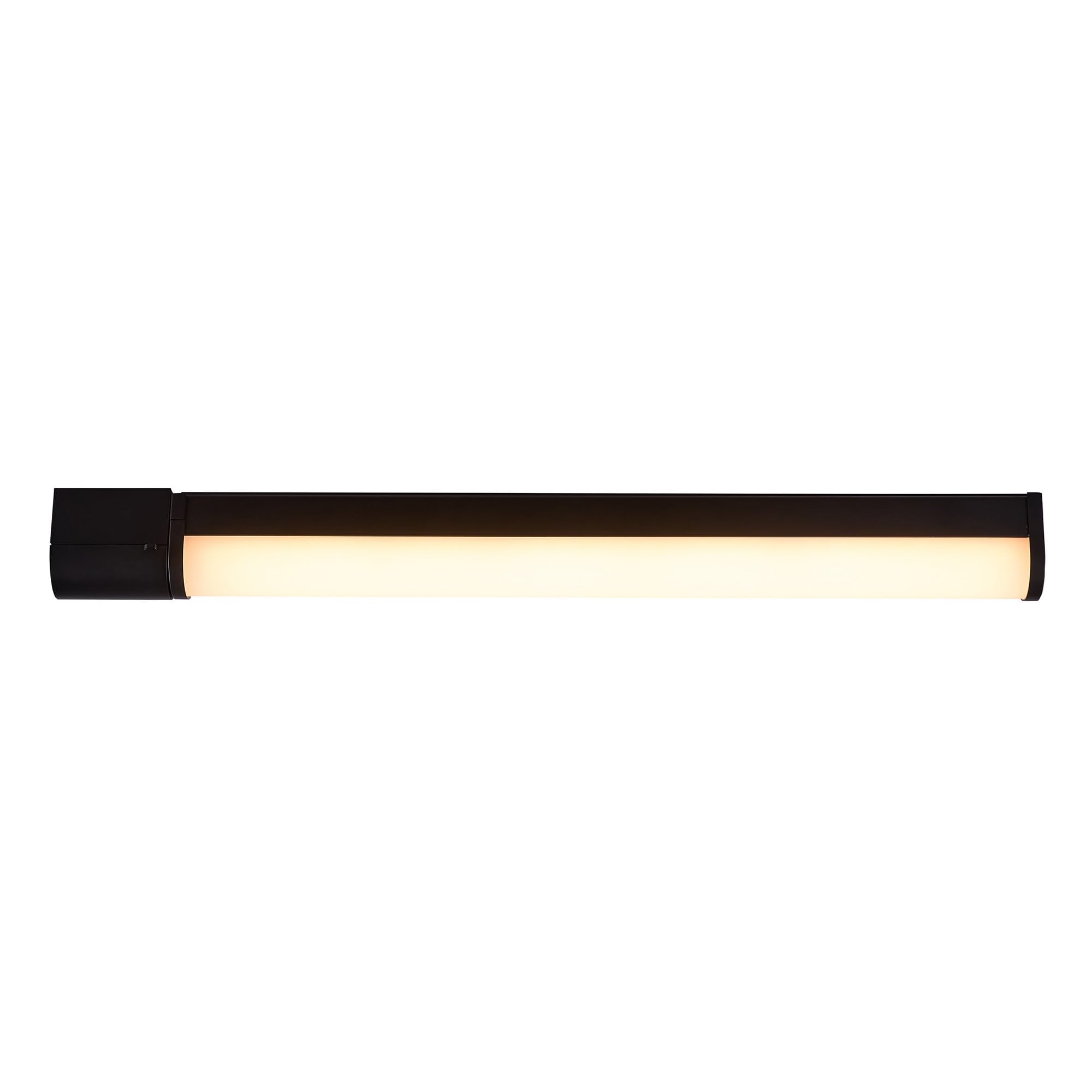 Nordlux LED Wandleuchte für Bad & Spiegel – IP44 Spritzwassergeschützt, 3000K Warmweiß, 1200 Lumen, Integrierte Steckdose, Schalter an Leuchte – Ideal für Badezimmer, Aluminium Schwarz