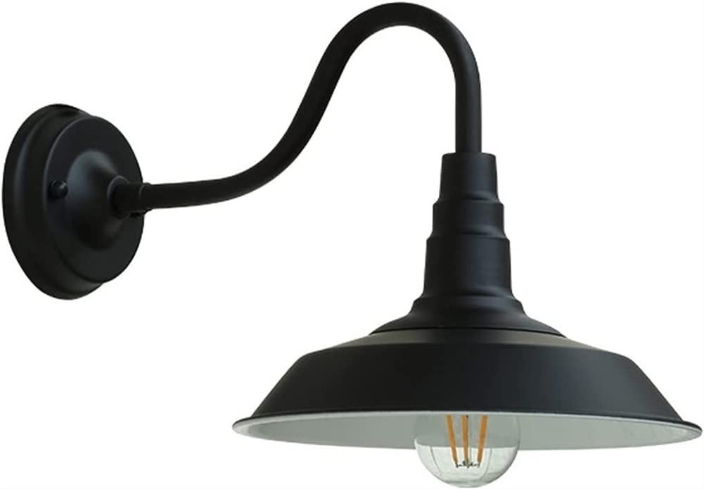 Applique extérieure col de cygne robuste pour éclairer un garage sombre