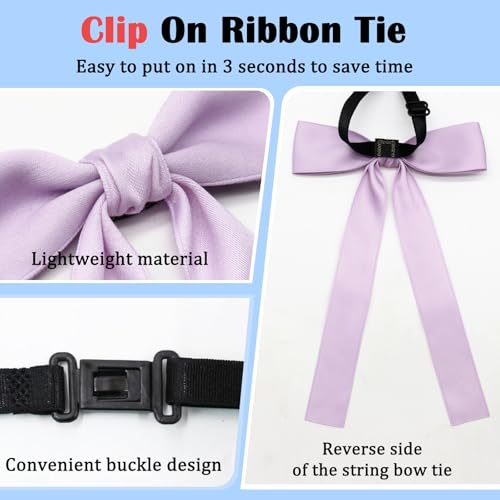 Image of Luckyvestir Western Bow Ties for Men Women, Black /Red Colonel Satin Ribbon String Bow Tie for Costume Uniform