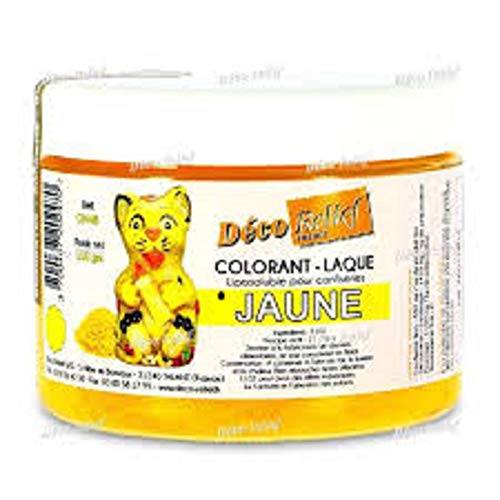 Déco Relief - Colorant Alimentaire Jaune 100 g - Colorant Liposoluble en Poudre - Ingrédient Cuisine & Pâtisserie - Pour Crèmes au Beurre, Chocolat, Pâtes...